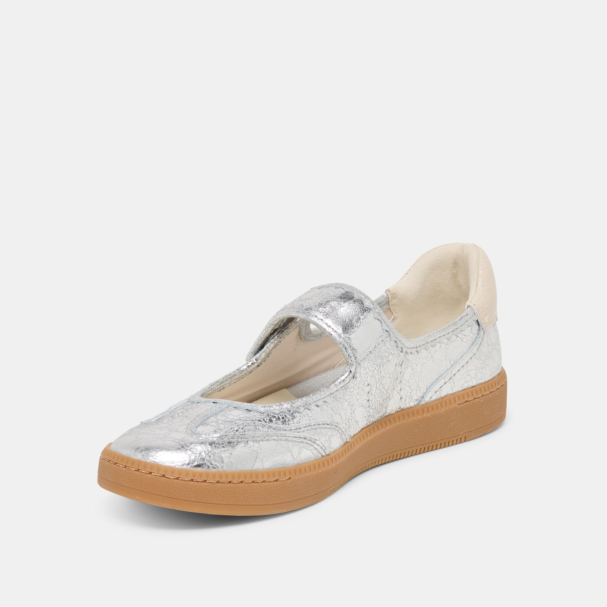 Nanet Silver Leather Sneakers | Women Dolce Vita