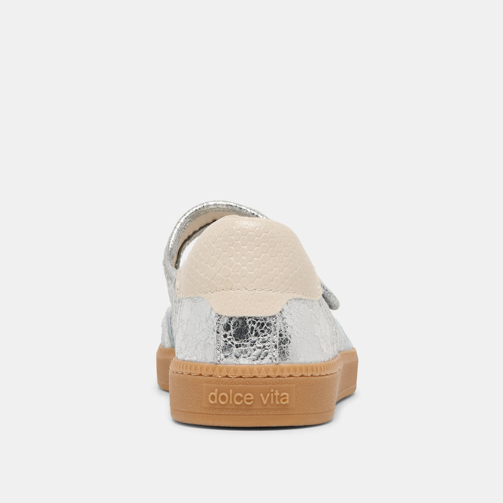 Nanet Silver Leather Sneakers | Women Dolce Vita