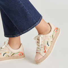 Azalia Pink Floral Raffia Sneakers | Dolce Vita Women