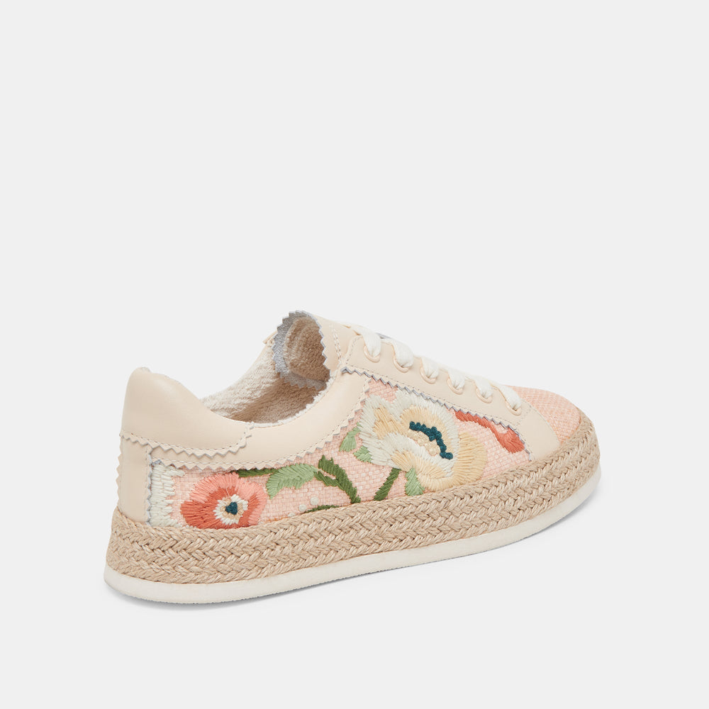 Azalia Pink Floral Raffia Sneakers | Dolce Vita Women