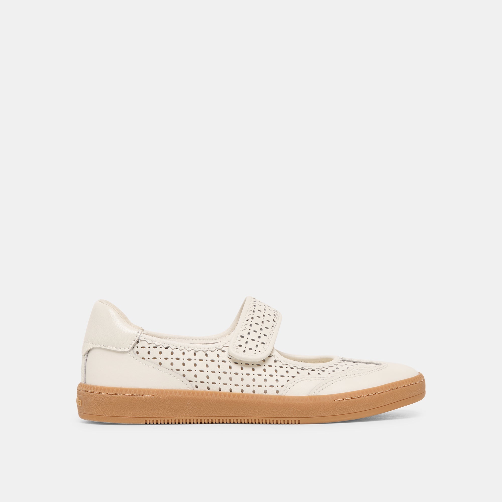 Nanet White Perforated Leather Sneakers | Women Dolce Vita
