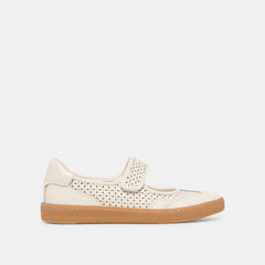 Nanet White Perforated Leather Sneakers | Women Dolce Vita