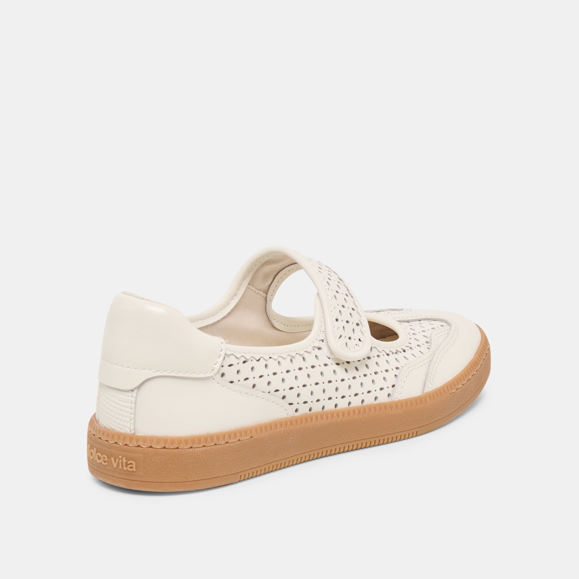 Nanet White Perforated Leather Sneakers | Women Dolce Vita