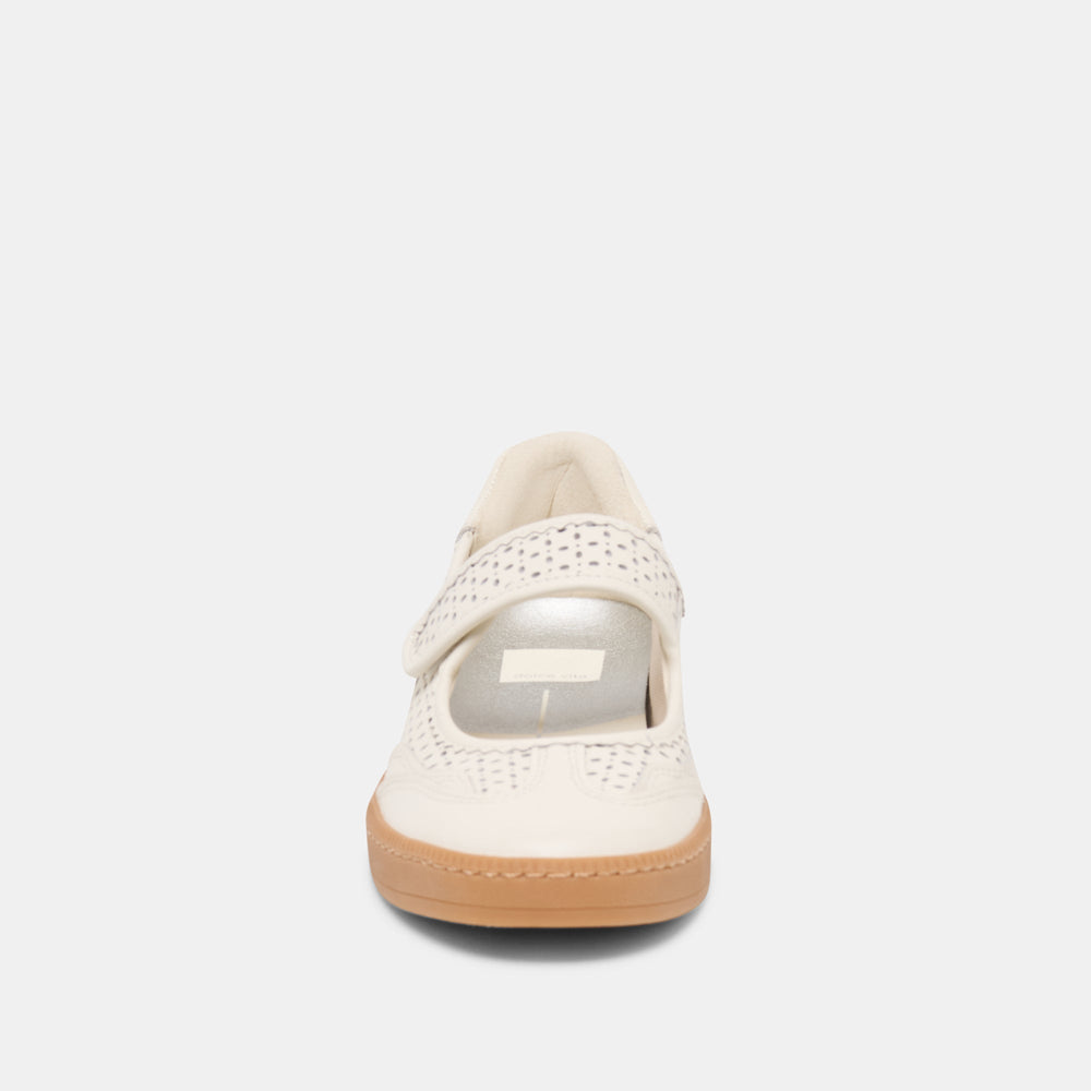 Nanet White Perforated Leather Sneakers | Women Dolce Vita