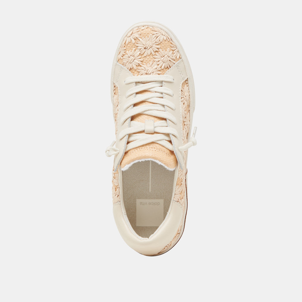 ZINA FLORAL SNEAKERS CREME FLORAL RAFFIA | Dolce Vita Women