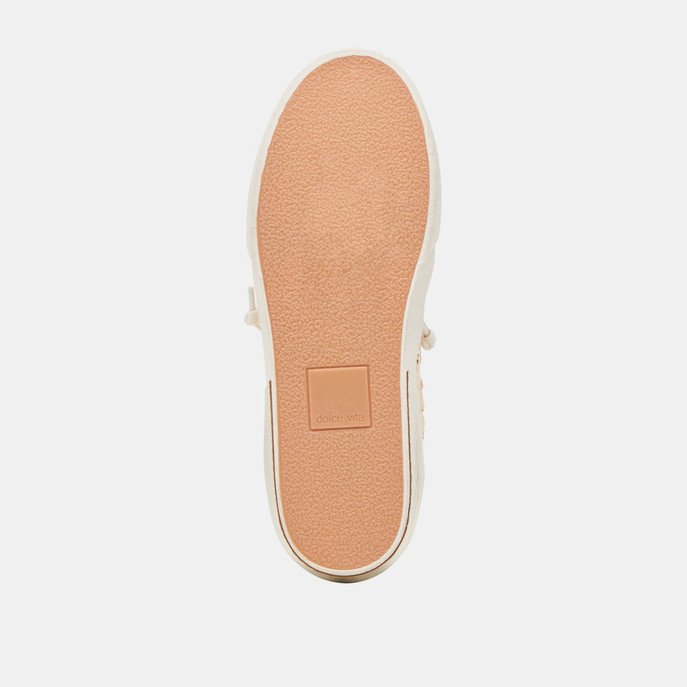 ZINA FLORAL SNEAKERS CREME FLORAL RAFFIA | Dolce Vita Women