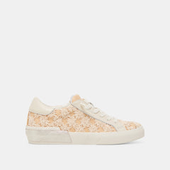 ZINA FLORAL SNEAKERS CREME FLORAL RAFFIA | Dolce Vita Women