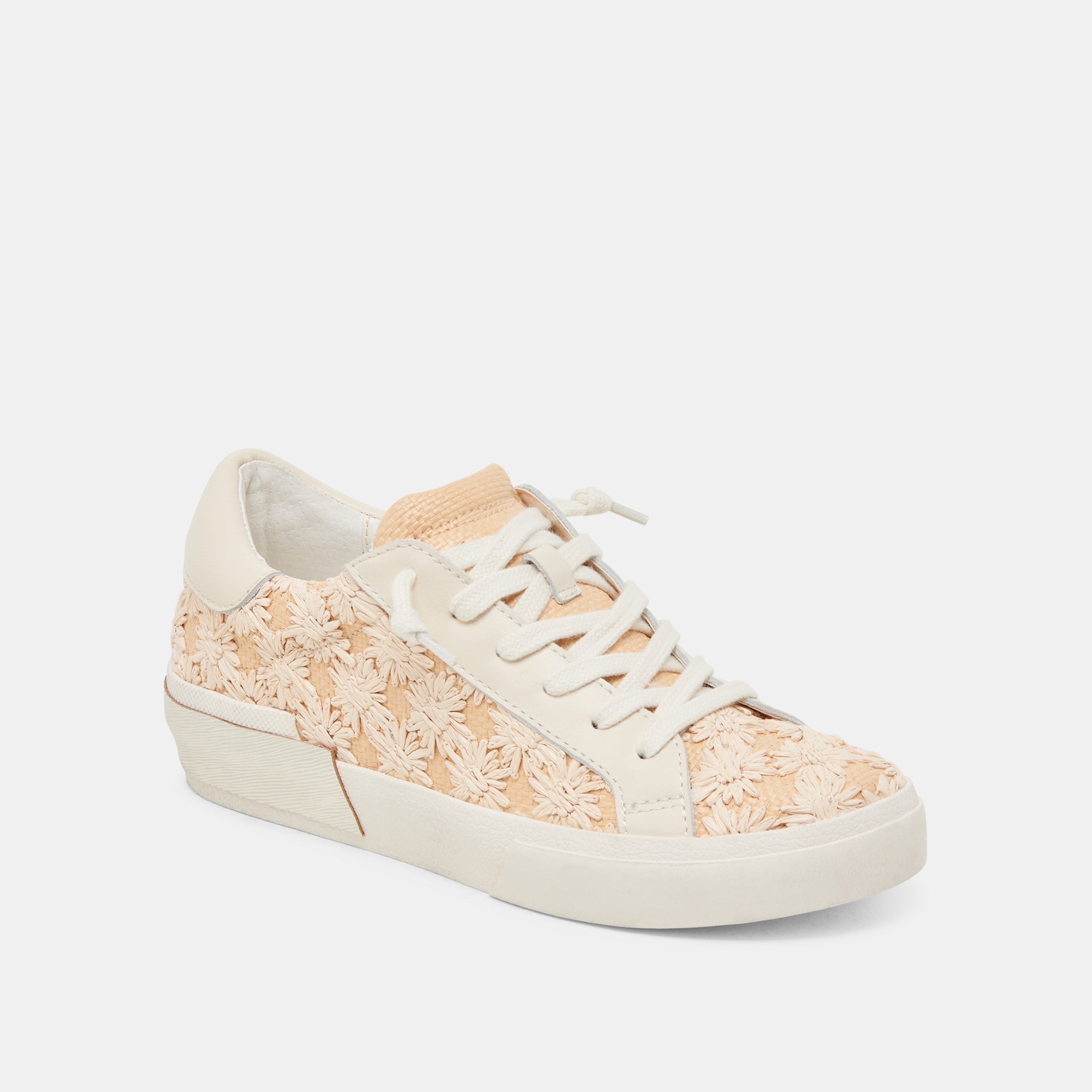 ZINA FLORAL SNEAKERS CREME FLORAL RAFFIA | Dolce Vita Women