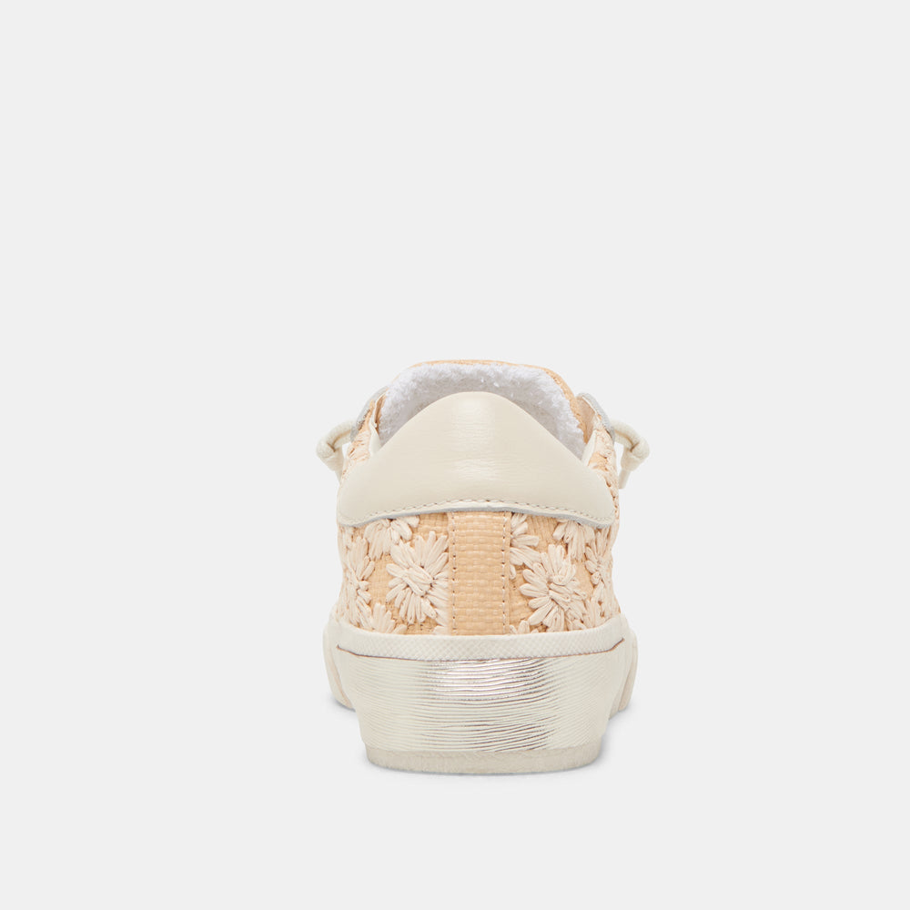 ZINA FLORAL SNEAKERS CREME FLORAL RAFFIA | Dolce Vita Women