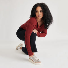 TWAIN SNEAKERS SILVER CRACKLED LEATHER | Women Dolce Vita