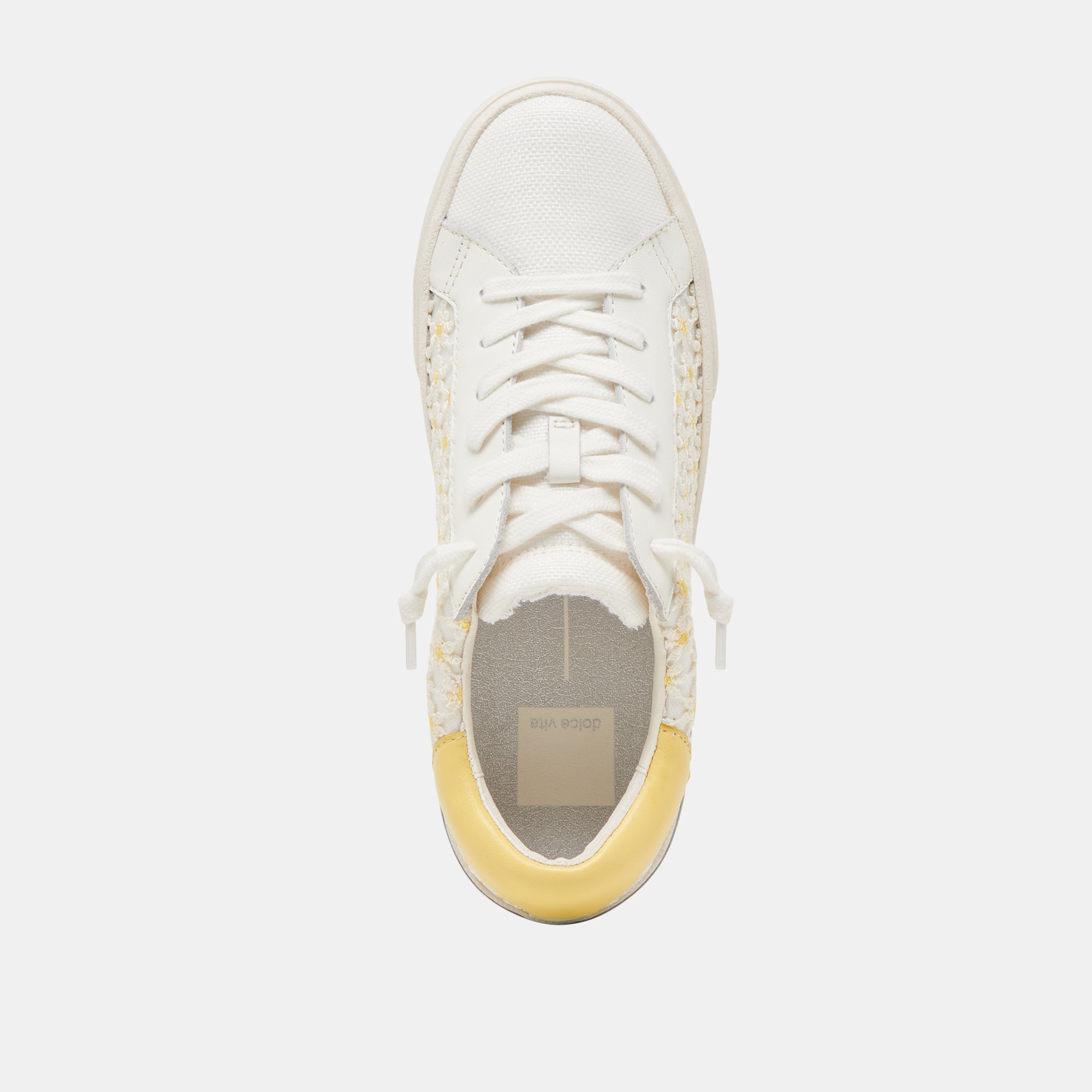 ZINA FLORAL SNEAKERS WHITE YELLOW FLORAL MESH | Dolce Vita Women