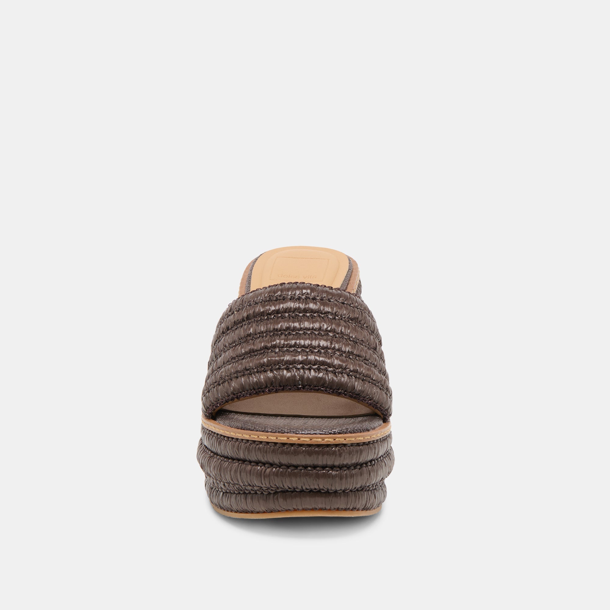 Throne Chocolate Raffia Wedges | Women Dolce Vita