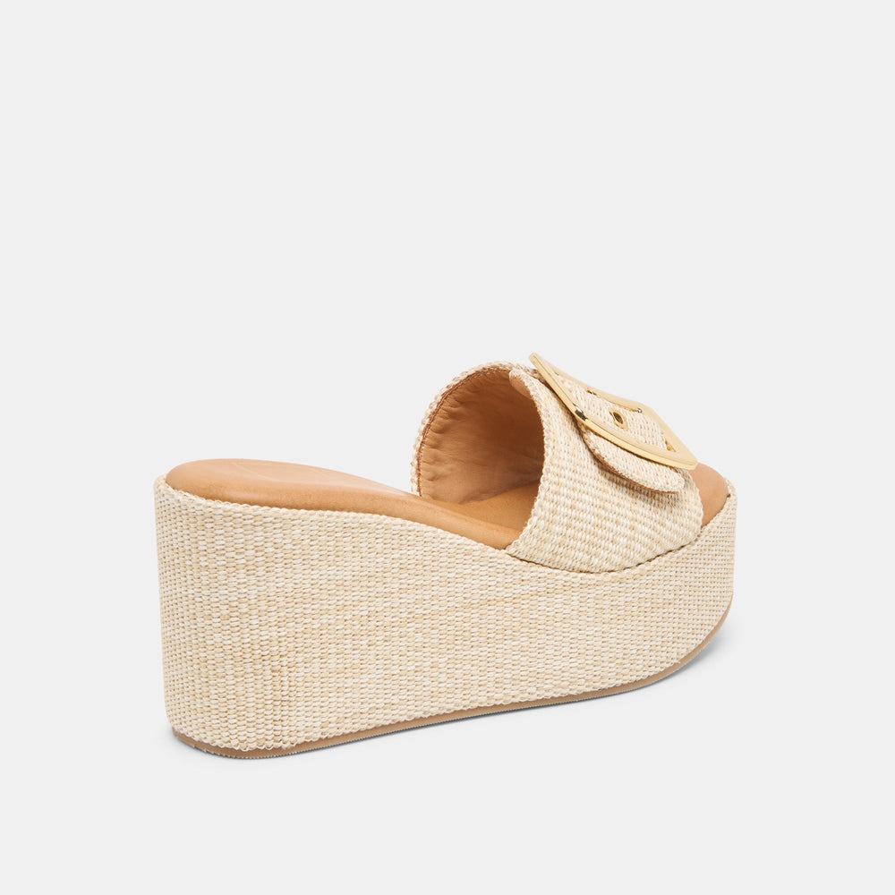 Jilian Lt Natural Raffia Wedges | Dolce Vita Women