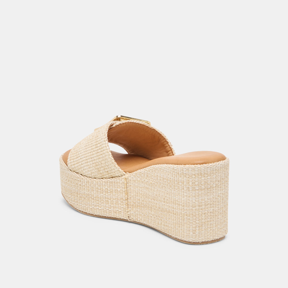Jilian Lt Natural Raffia Wedges | Dolce Vita Women