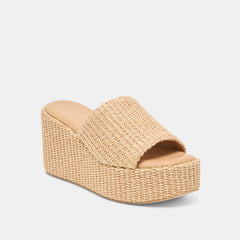 Joclyn Lt Natural Raffia Wedges | Women Dolce Vita