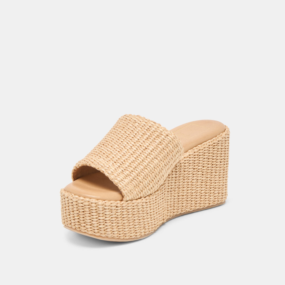 Joclyn Lt Natural Raffia Wedges | Women Dolce Vita