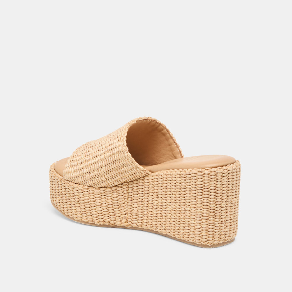 Joclyn Lt Natural Raffia Wedges | Women Dolce Vita