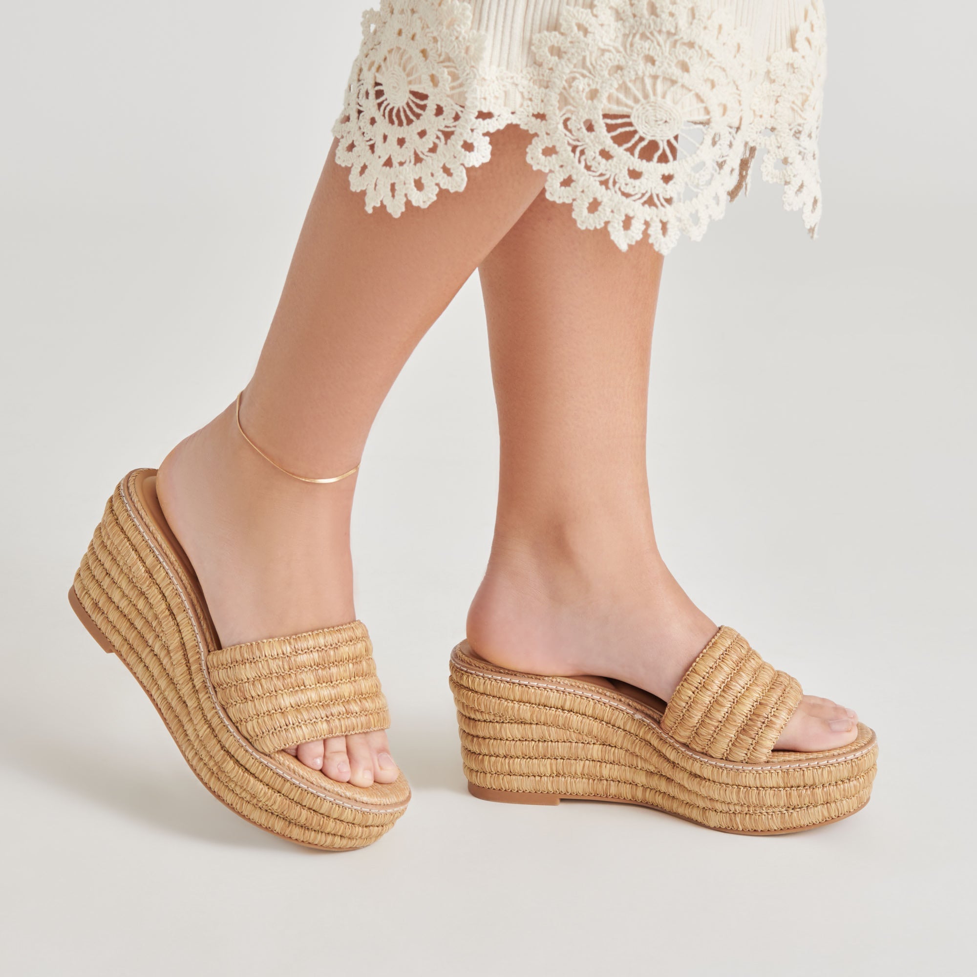 Throne Lt Natural Raffia Wedges | Dolce Vita Women