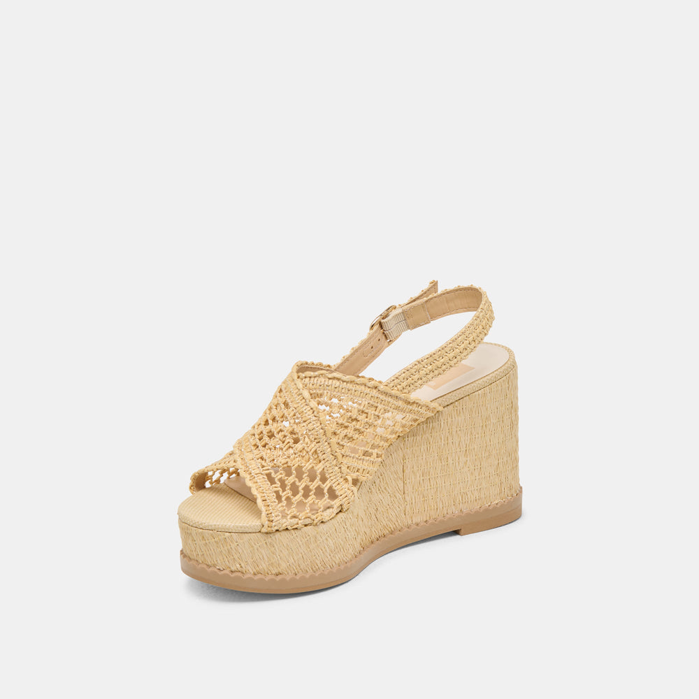 DEXLER WEDGES LT NATURAL WOVEN RAFFIA | Women Dolce Vita