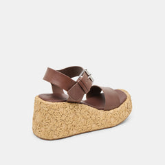Auri Dk Brown Leather Wedges | Dolce Vita Women