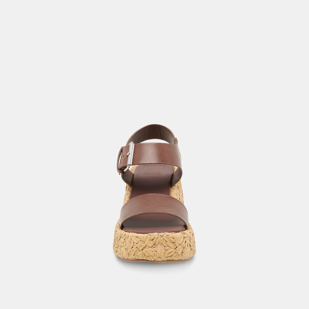 Auri Dk Brown Leather Wedges | Dolce Vita Women