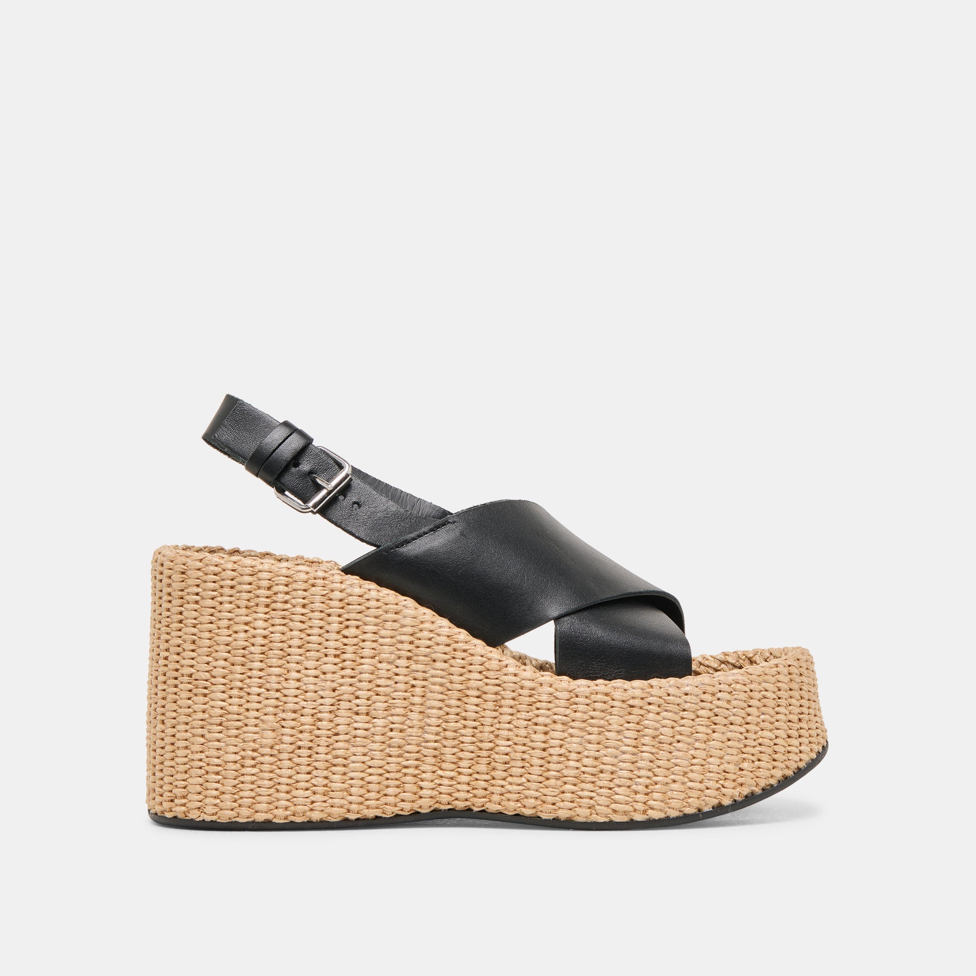 SKYLAR WEDGES BLACK LEATHER | Women Dolce Vita
