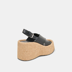 SKYLAR WEDGES BLACK LEATHER | Women Dolce Vita