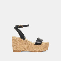 TALISA WEDGES BLACK LEATHER | Women Dolce Vita