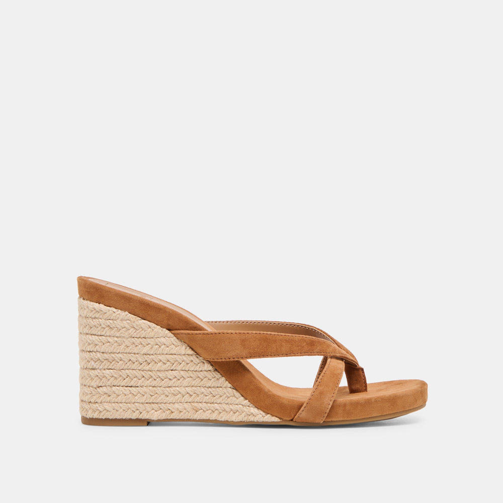 Helan Espadrille Brown Suede Wedges | Women Dolce Vita