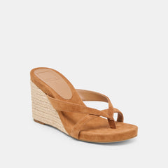 Helan Espadrille Brown Suede Wedges | Women Dolce Vita