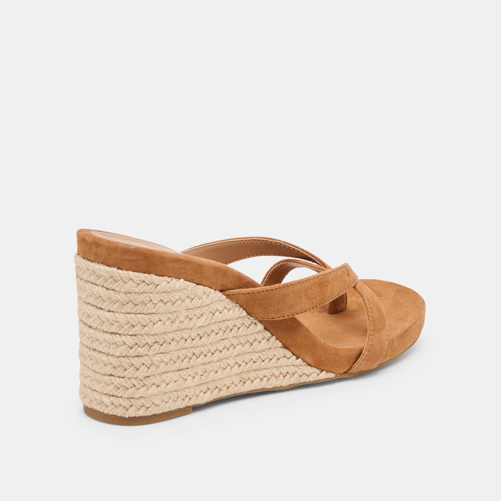 Helan Espadrille Brown Suede Wedges | Women Dolce Vita