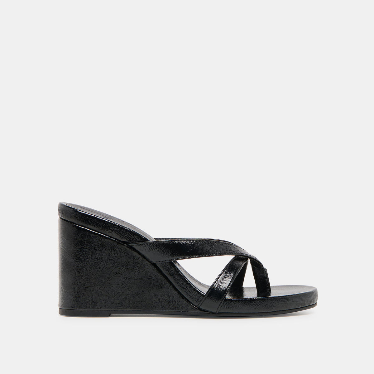 Helan Black Leather Wedges | Women Dolce Vita