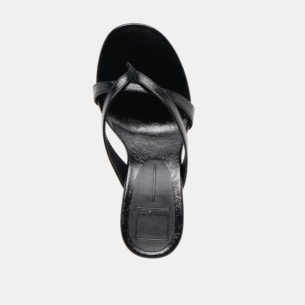 Helan Black Leather Wedges | Women Dolce Vita