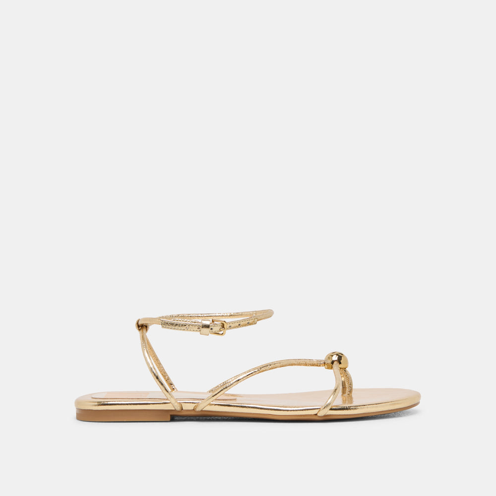 Kenley Gold Leather Sandals | Dolce Vita Women