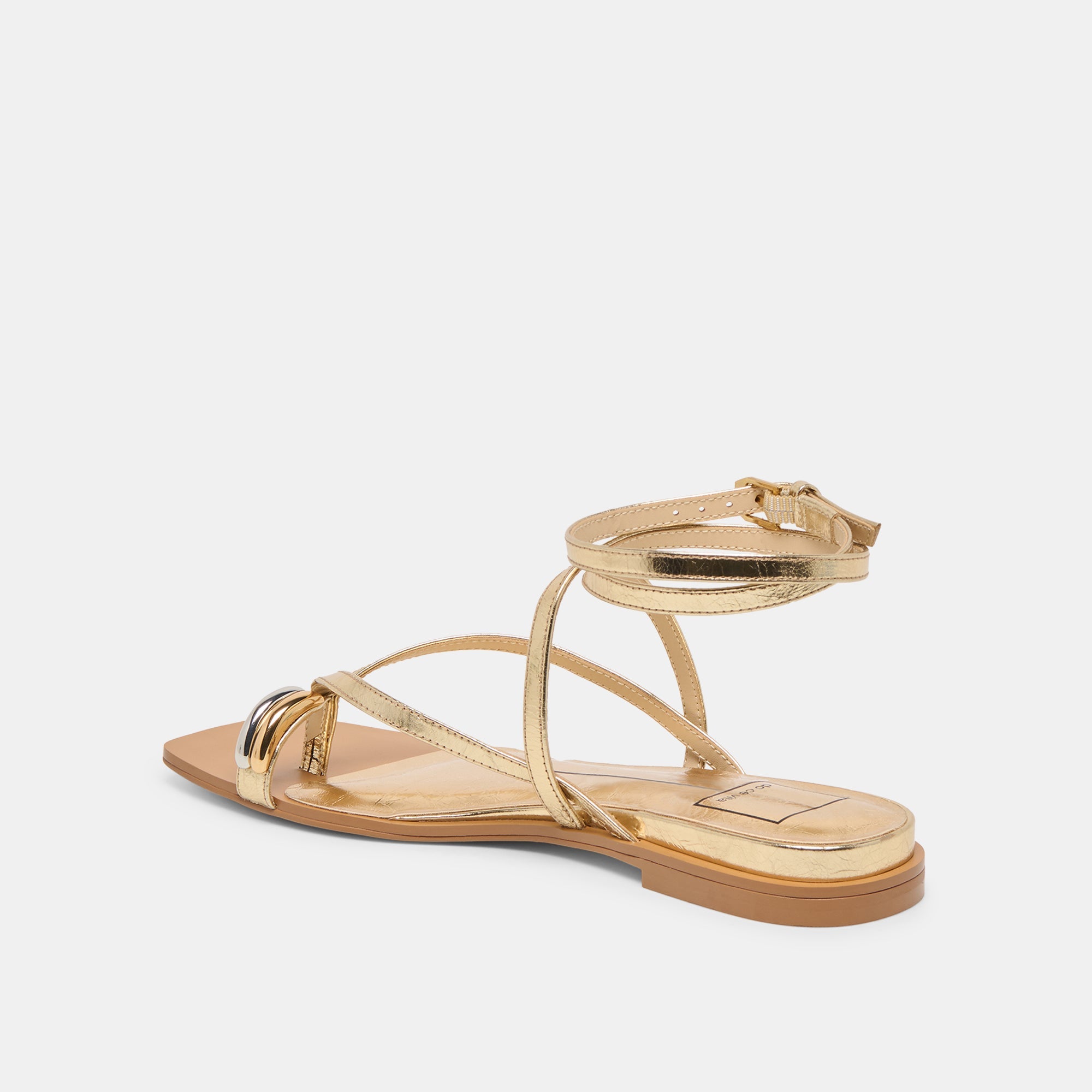 Tyrice Gold Leather Sandals | Women Dolce Vita
