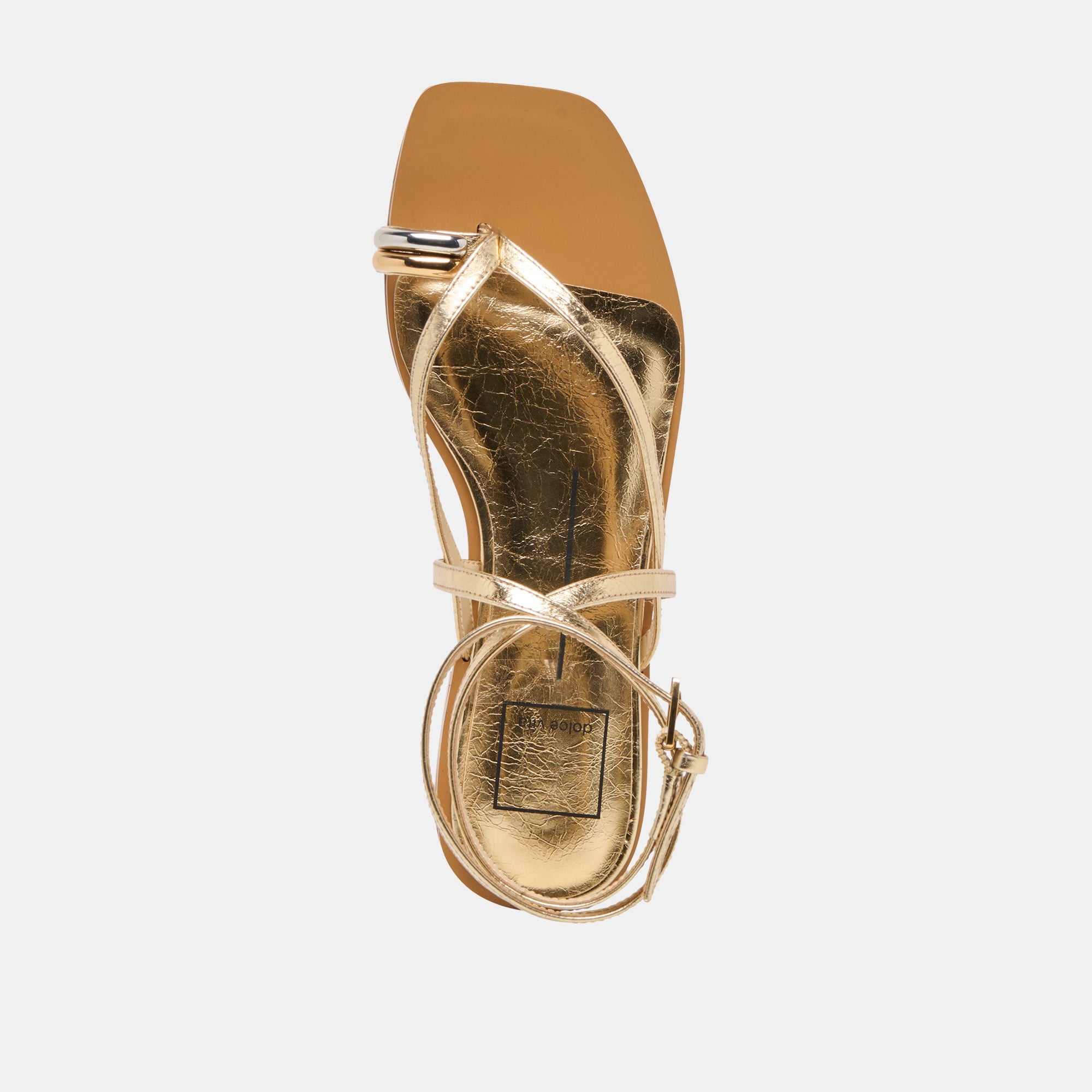 Tyrice Gold Leather Sandals | Women Dolce Vita