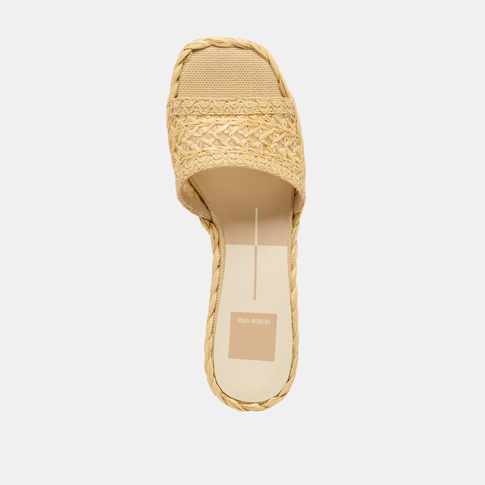 Dixi Lt Natural Cross Hatch Raffia Sandals | Dolce Vita Women