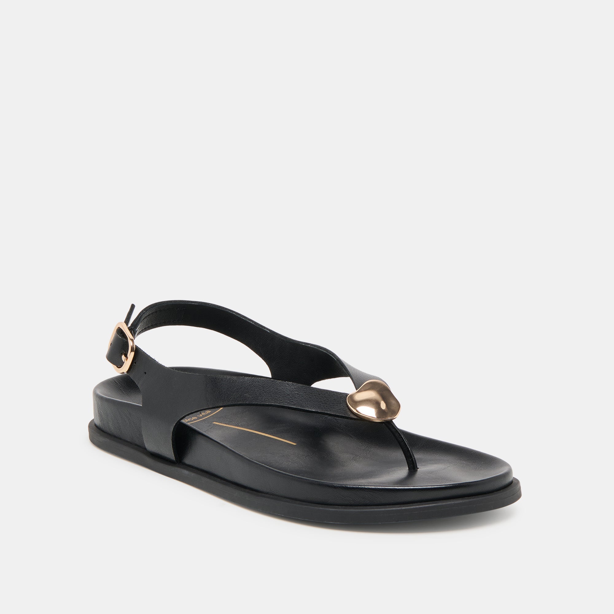 Jony Black Leather Sandals | Dolce Vita Women