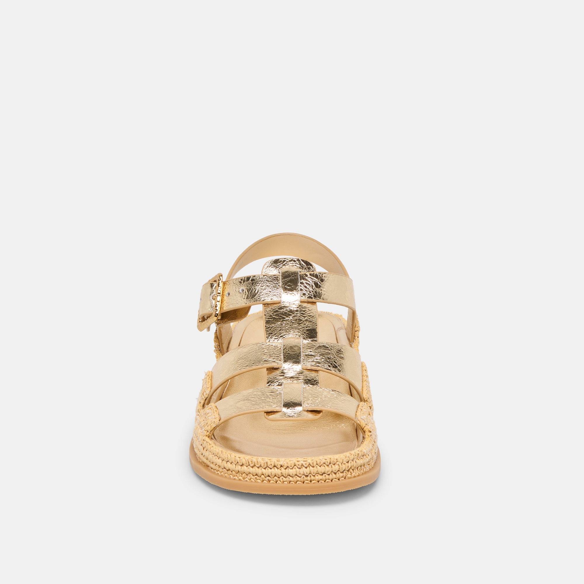 Shenna Gold Distressed Leather Sandals | Dolce Vita Women