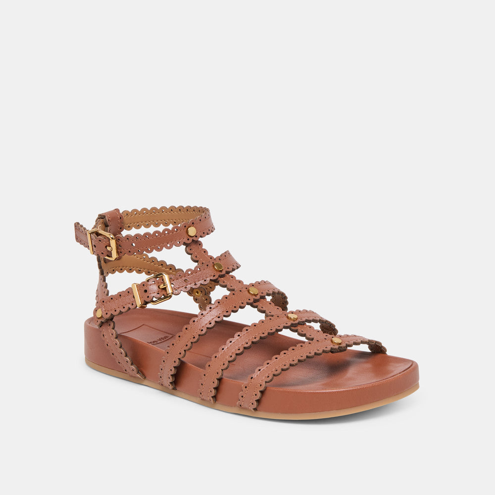 Susana Cognac Leather Sandals | Dolce Vita Women