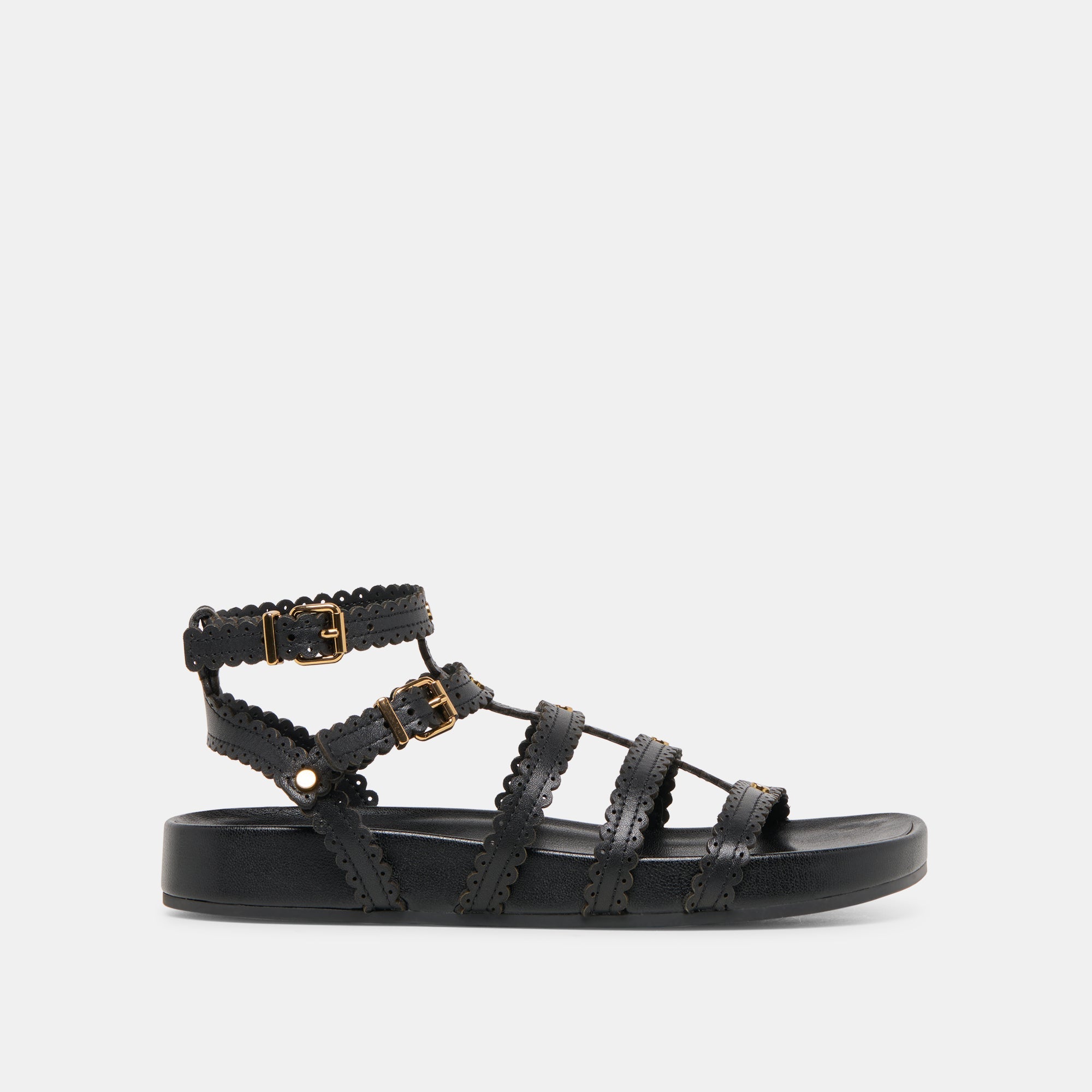 Susana Black Leather Sandals | Dolce Vita Women