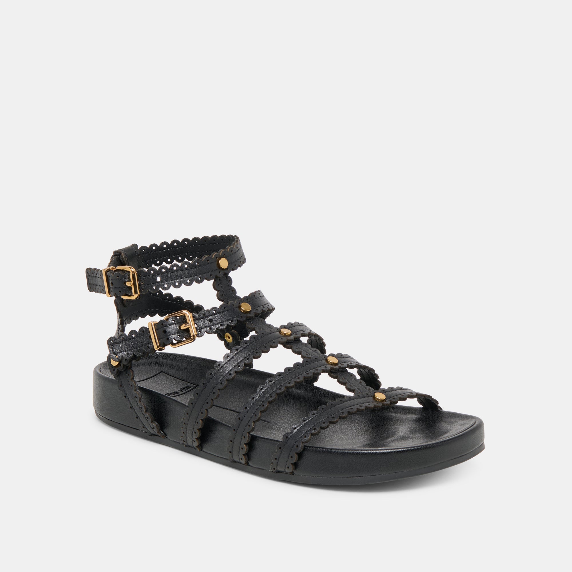 Susana Black Leather Sandals | Dolce Vita Women