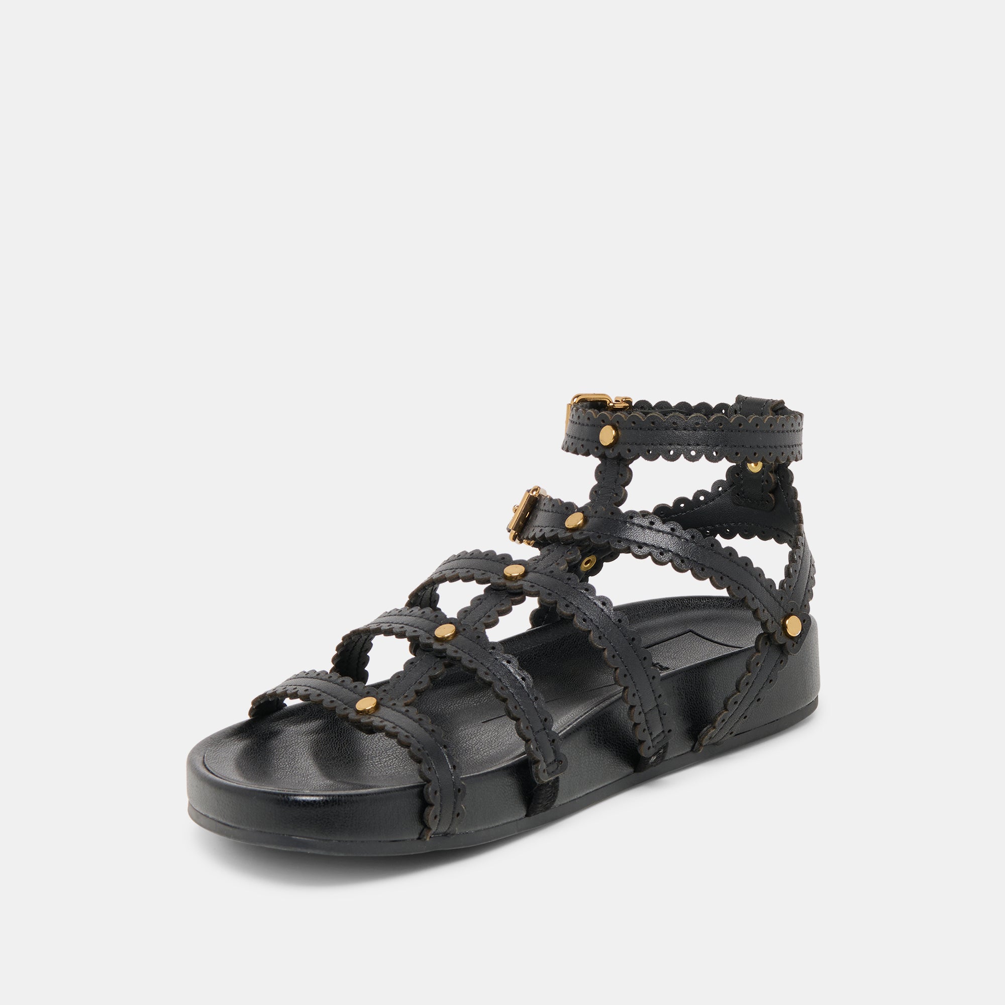 Susana Black Leather Sandals | Dolce Vita Women