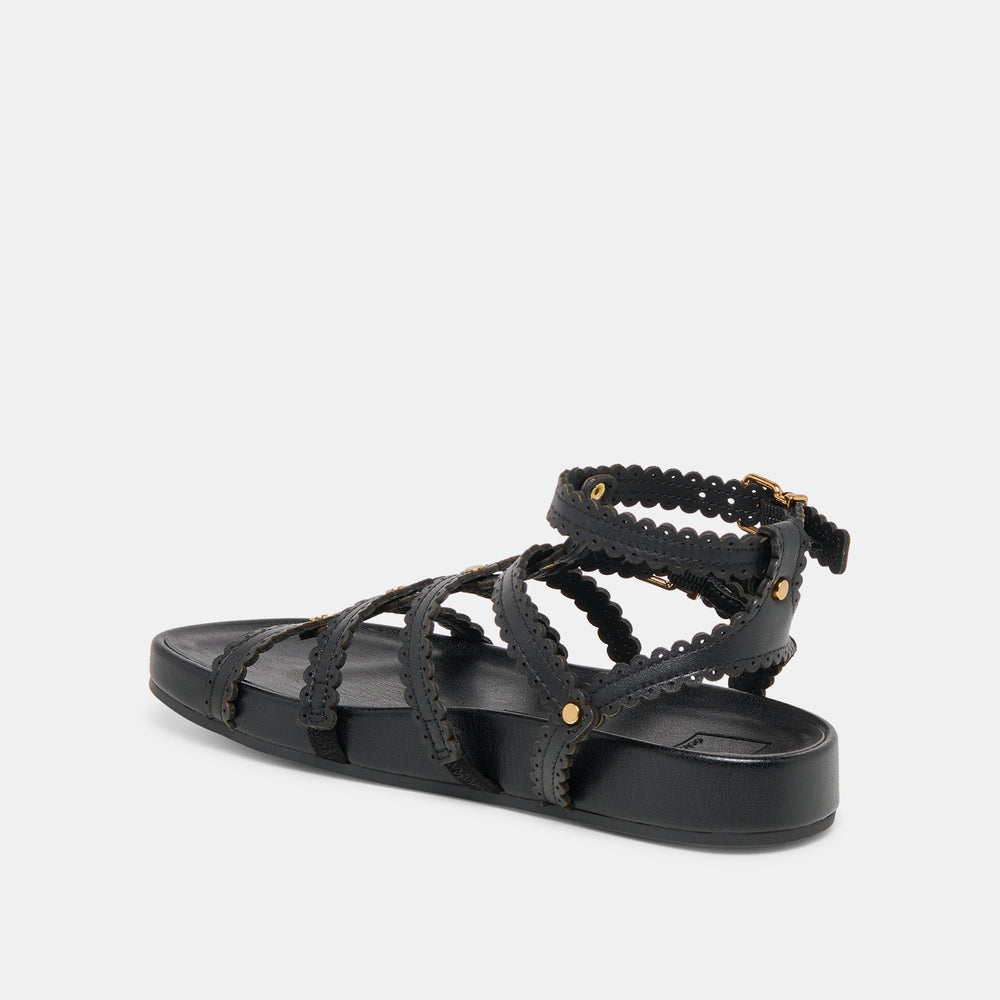 Susana Black Leather Sandals | Dolce Vita Women