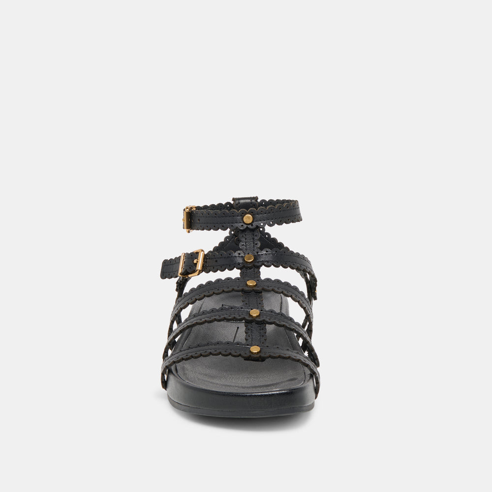 Susana Black Leather Sandals | Dolce Vita Women