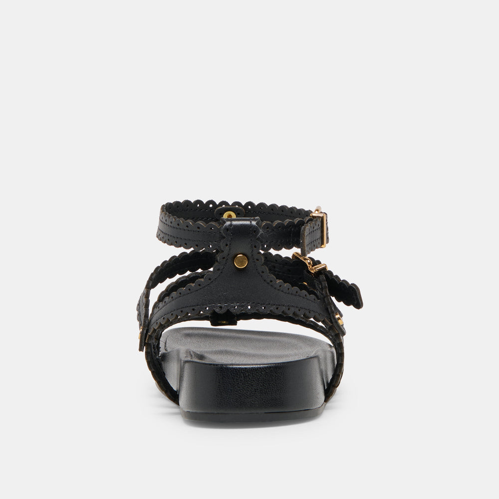 Susana Black Leather Sandals | Dolce Vita Women