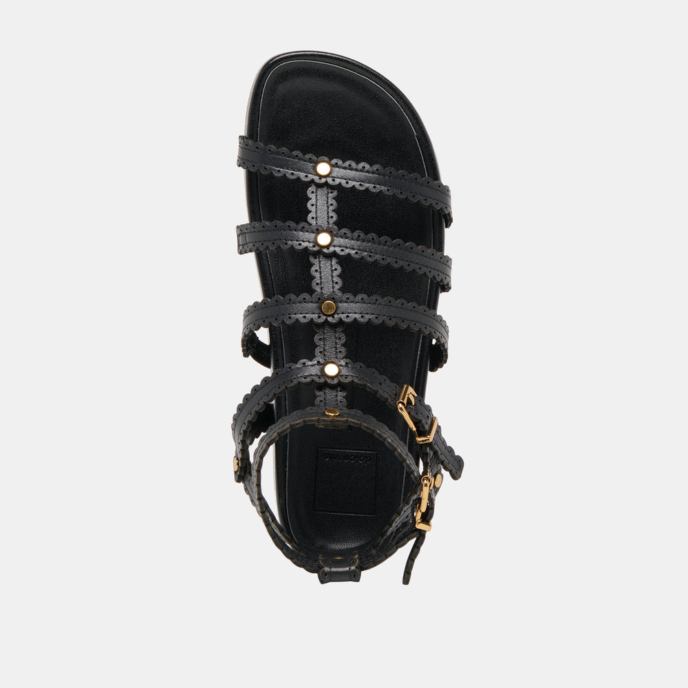 Susana Black Leather Sandals | Dolce Vita Women