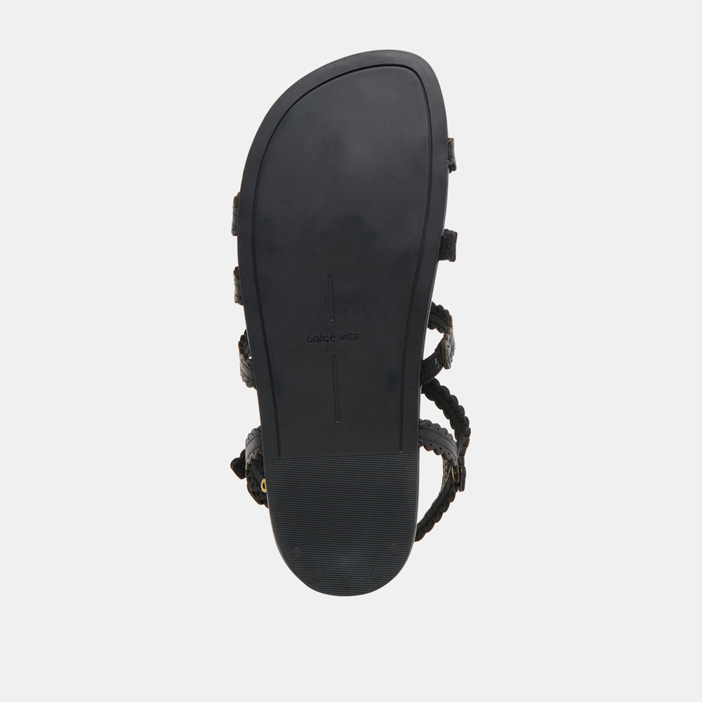 Susana Black Leather Sandals | Dolce Vita Women