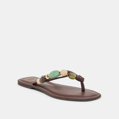 Cely Dk Brown Leather Sandals | Women Dolce Vita