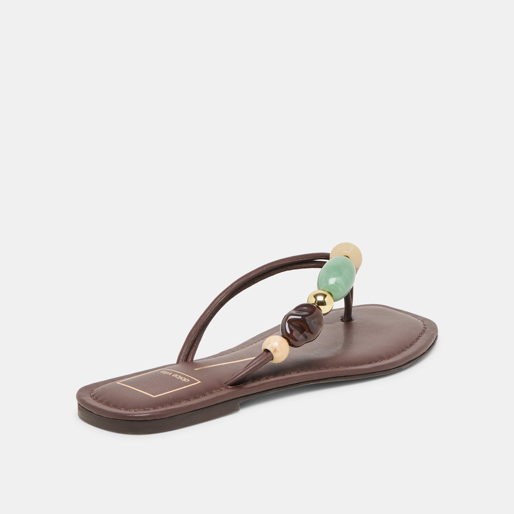Cely Dk Brown Leather Sandals | Women Dolce Vita